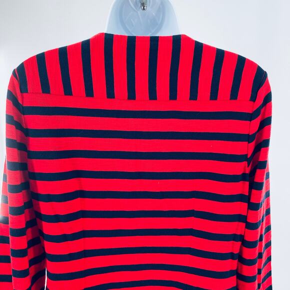 CAbi 224 Au Revoir Yacht Club Red Blue Stripe Nautical Preppy Jacket Blazer S - Picture 6 of 11